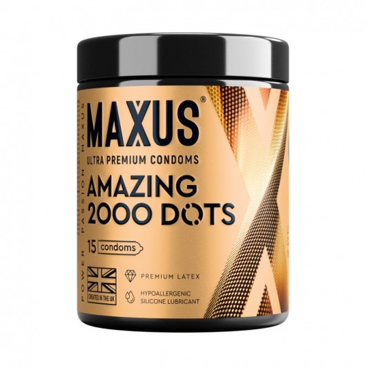 Точечные презервативы MAXUS 2000 Amazing Dots с железным кейсом - 15 шт. - Maxus - купить с доставкой в Норильске