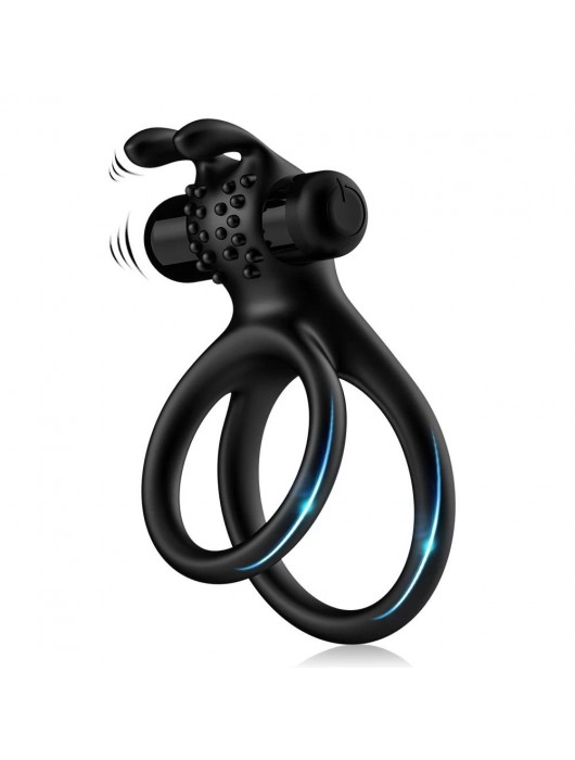 Черное эрекционное виброкольцо с подхватом мошонки Stay Hard - Boys of Toys - в Норильске купить с доставкой