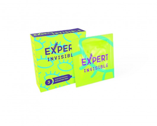 Ультратонкие презервативы Expert Invisible - 3 шт. - Expert - купить с доставкой в Норильске