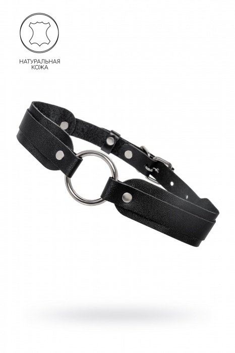 Черный кожаный чокер-ошейник со скруглёнными углами - Pecado - купить с доставкой в Норильске