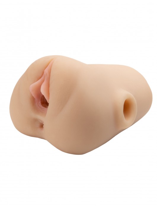 Телесный мастурбатор с вибрацией Double Pounder Vibrating Squeeze Stroker - Pipedream - в Норильске купить с доставкой