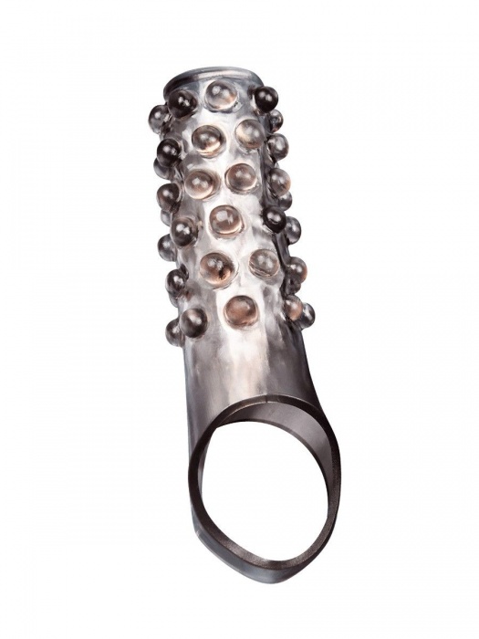 Дымчатая насадка на пенис с выпуклостями - 11 см. - Sex Expert - в Норильске купить с доставкой