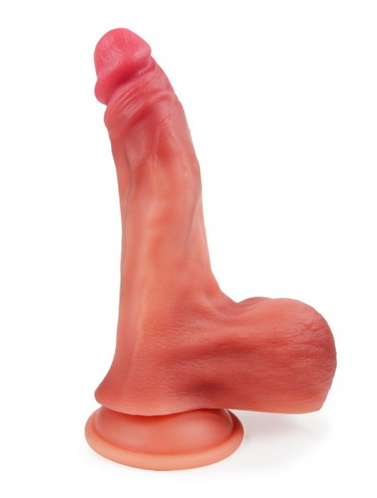 Телесный вибратор-реалистик с пультом ДУ - 23 см. - Erowoman-Eroman