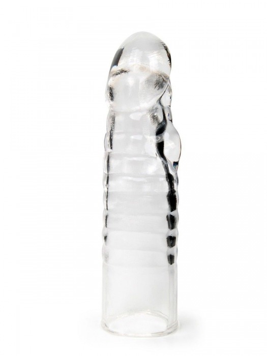 Прозрачная закрытая насадка на член - 15 см. - Sex Expert - в Норильске купить с доставкой
