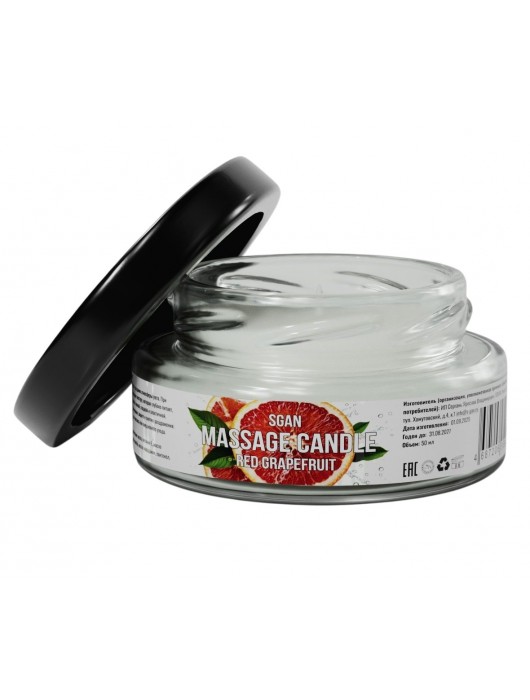 Массажная свеча «Красный грейпфрут» - 50 мл. - SGAN - купить с доставкой в Норильске