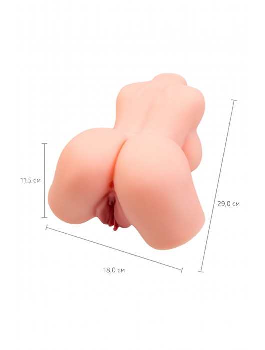 Реалистичный мастурбатор в форме женского тела с 2 любовными входами - No Name - в Норильске купить с доставкой