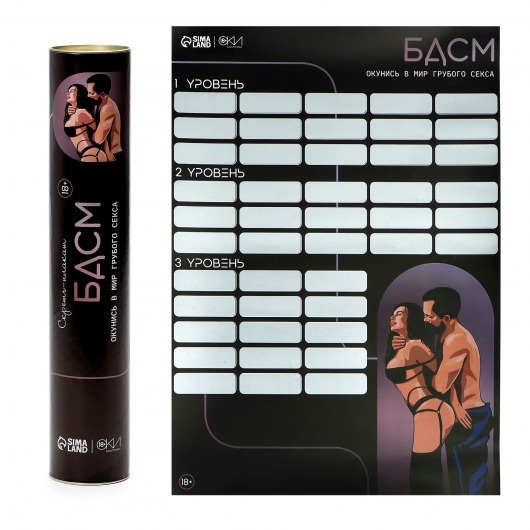 Плакат для двоих со скретч-слоем «БДСМ» - Сима-Ленд - купить с доставкой в Норильске