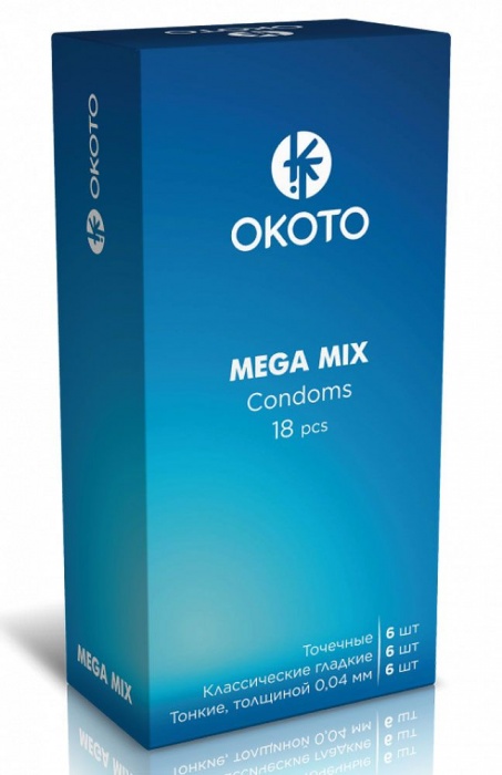 Презервативы OKOTO Mega Mix - 18 шт. - Sitabella - купить с доставкой в Норильске