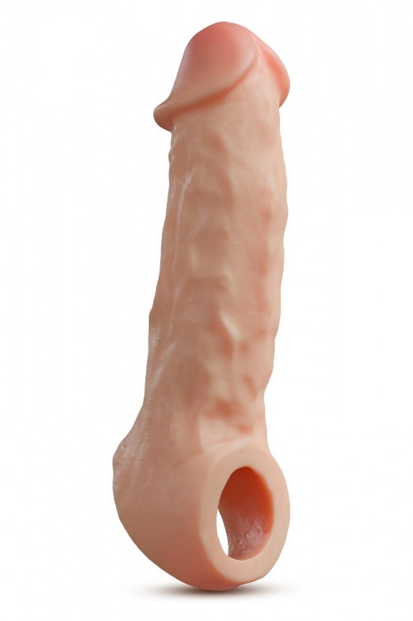 Телесная насадка-удлинитель Intrepid 9.25 Inch Realistic Penis Extender Sleeve - 23,5 см. - Blush Novelties - в Норильске купить с доставкой