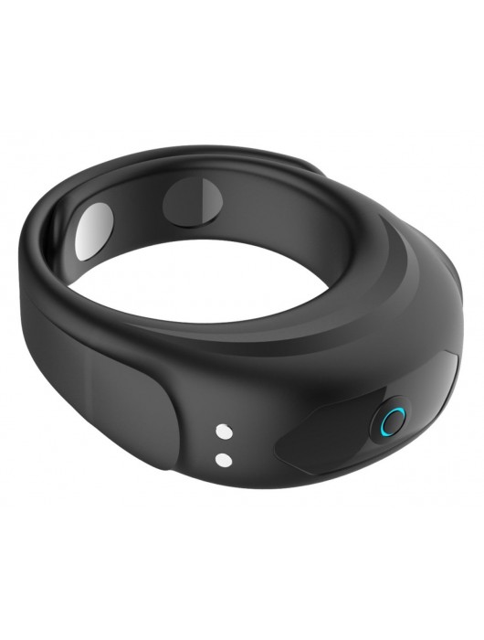 Черное эрекционное виброкольцо на ремешках - Boys of Toys - в Норильске купить с доставкой