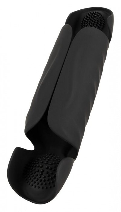 Черный вибромастурбатор с трехточечной стимуляцией Penis Trainer with 3 Point Stimulation - Orion - в Норильске купить с доставкой