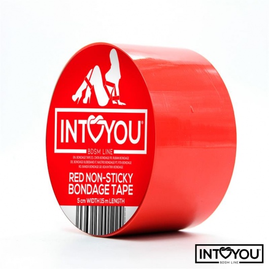 Красный скотч для фиксации Non-Sticky Bondage Tape - 15 м. - Intoyou - купить с доставкой в Норильске