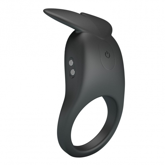 Черное перезаряжаемое виброкольцо Carlton - Baile - в Норильске купить с доставкой
