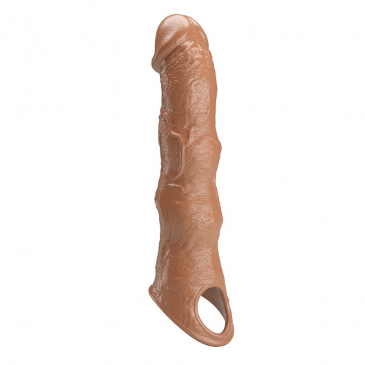 Карамельный фаллоудлинитель с 3 вставками - 28 см. - Baile - в Норильске купить с доставкой
