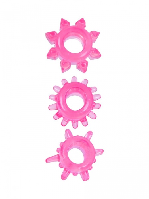 Комплект из трех розовых эрекционных колец - Erowoman-Eroman - в Норильске купить с доставкой