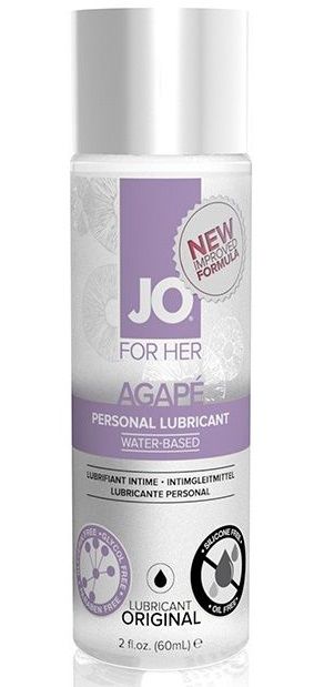 Лубрикант на водной основе для женщин JO AGAPE LUBRICANT ORIGINAL - 60 мл. - System JO - купить с доставкой в Норильске