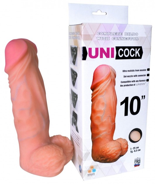 Фаллическая насадка Харнесс UNICOCK 10  - 25 см. - LOVETOY (А-Полимер) - купить с доставкой в Норильске