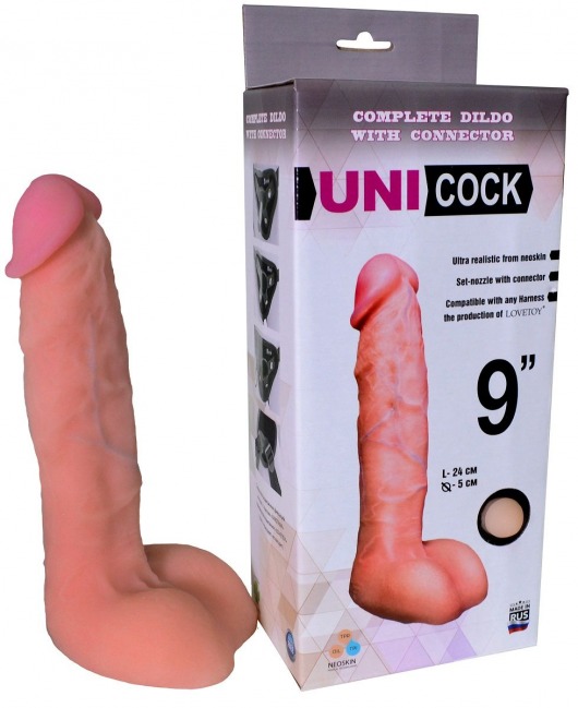 Фаллическая насадка Харнесс UNICOCK 9  - 24 см. - LOVETOY (А-Полимер) - купить с доставкой в Норильске