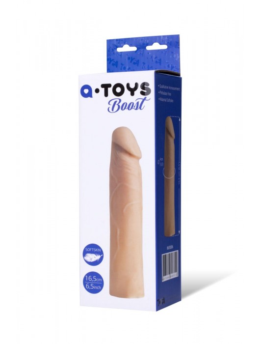 Реалистичная насадка с ярко выраженной головкой - 16,5 см. - A-toys - в Норильске купить с доставкой