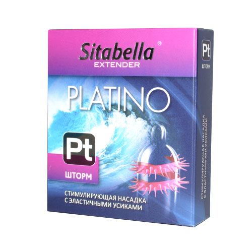 Стимулирующая насадка со спиралью из усиков Platino  Шторм - Sitabella - купить с доставкой в Норильске