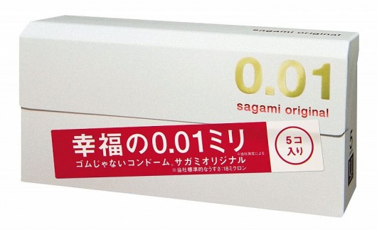 Супер тонкие презервативы Sagami Original 0.01 - 5 шт. - Sagami - купить с доставкой в Норильске