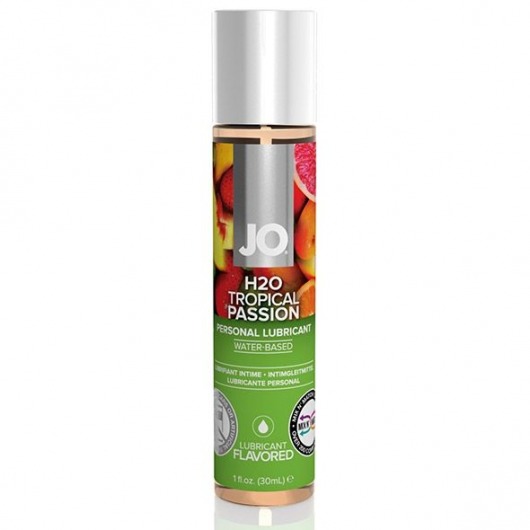 Смазка с ароматом тропических фруктов JO Flavored Tropical Passion - 30 мл. - System JO - купить с доставкой в Норильске