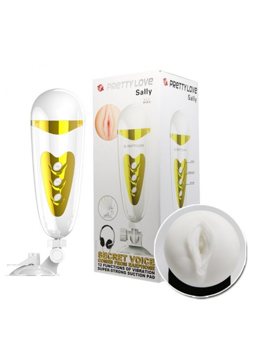 Мега-мастурбатор вагина Sally с вибрацией и голосом - Baile - в Норильске купить с доставкой