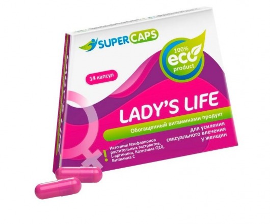 Возбуждающие капсулы Ladys Life - 14 капсул (0,35 гр.) - SuperCaps - купить с доставкой в Норильске