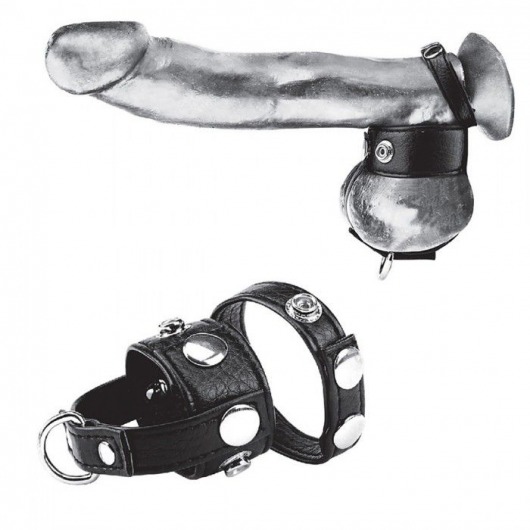 Утяжка для мошонки и пениса Cock Ring With 1  Ball Stretcher And Optional Weight Ring - BlueLine - купить с доставкой в Норильске