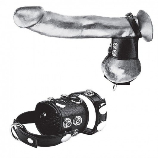 Утяжка на пенис и мошонку Cock Ring With 1.5  Ball Stretcher And Optional Weight Ring - BlueLine - купить с доставкой в Норильске