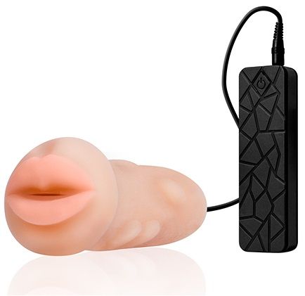 Мастурбатор-ротик с вибрацией REALSTUFF VIBRATING MASTURBATOR MOUTH - Dream Toys - в Норильске купить с доставкой