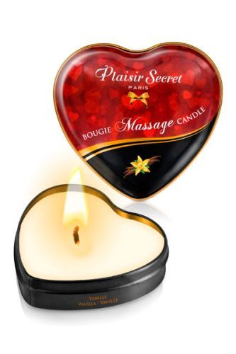 Массажная свеча с ароматом ванили Bougie Massage Candle - 35 мл. - Plaisir Secret - купить с доставкой в Норильске