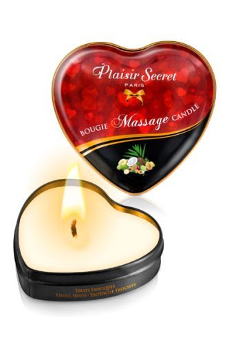 Массажная свеча с ароматом экзотических фруктов Bougie Massage Candle - 35 мл. - Plaisir Secret - купить с доставкой в Норильске