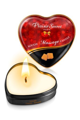 Массажная свеча с ароматом карамели Bougie Massage Candle - 35 мл. - Plaisir Secret - купить с доставкой в Норильске