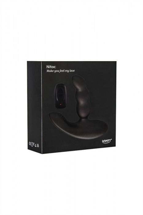 Черный силиконовый стимулятор простаты Levett Nitoc с пультом ДУ - Levett - в Норильске купить с доставкой