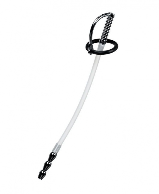 Силиконовый уретральный плаг со сменными фиксирующими кольцами Metal - ToyFa - купить с доставкой в Норильске