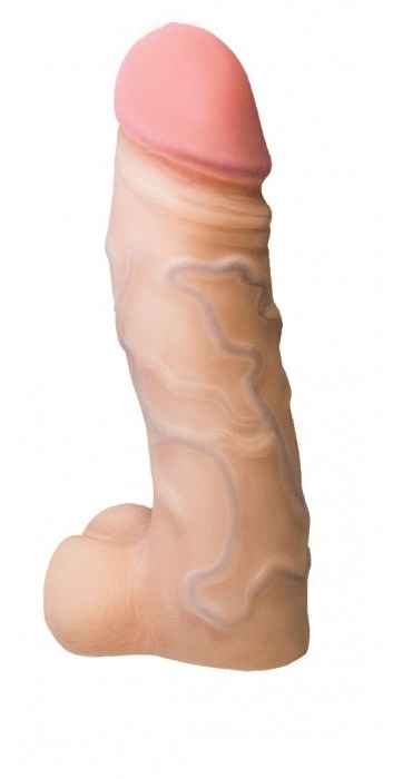 Реалистичная насадка с мошонкой REAL Standard - 15,5 см. - LOVETOY (А-Полимер) - купить с доставкой в Норильске