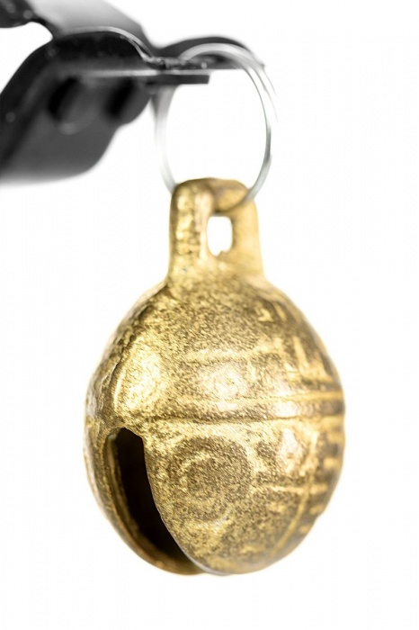 Черно-золотистые зажимы для сосков TOYFA Theatre - ToyFa - купить с доставкой в Норильске