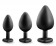 Набор черных анальных пробок с красным кристаллом-сердечком Bling Plugs Training Kit - Blush Novelties - купить с доставкой в Норильске Набор черных анальных пробок с красным кристаллом-сердечком Bling Plugs Training Kit - Blush Novelties - купить с доставкой в Норильске