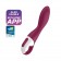 Малиновый вибромассажер для стимуляции G-точки Heated Thrill - 20,6 см. - Satisfyer купить в Норильске с доставкой в Orgasmix.ru Малиновый вибромассажер для стимуляции G-точки Heated Thrill - 20,6 см. - Satisfyer