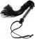 Черный мини-флоггер с резиновыми хвостами - 26 см. - ToyFa - купить с доставкой в Норильске