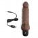 Коричневый вибратор с клиторальным выступом 7  Realistic Vibrator - 21,5 см. - PowerCocks