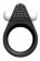 Чёрное эрекционное кольцо LIT-UP SILICONE STIMU RING 1 BLACK - Dream Toys - в Норильске купить с доставкой