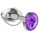 Малая серебристая анальная пробка Diamond Purple Sparkle Small с фиолетовым кристаллом - 7 см. - Lola Games - купить с доставкой в Норильске Малая серебристая анальная пробка Diamond Purple Sparkle Small с фиолетовым кристаллом - 7 см. - Lola Games - купить с доставкой в Норильске